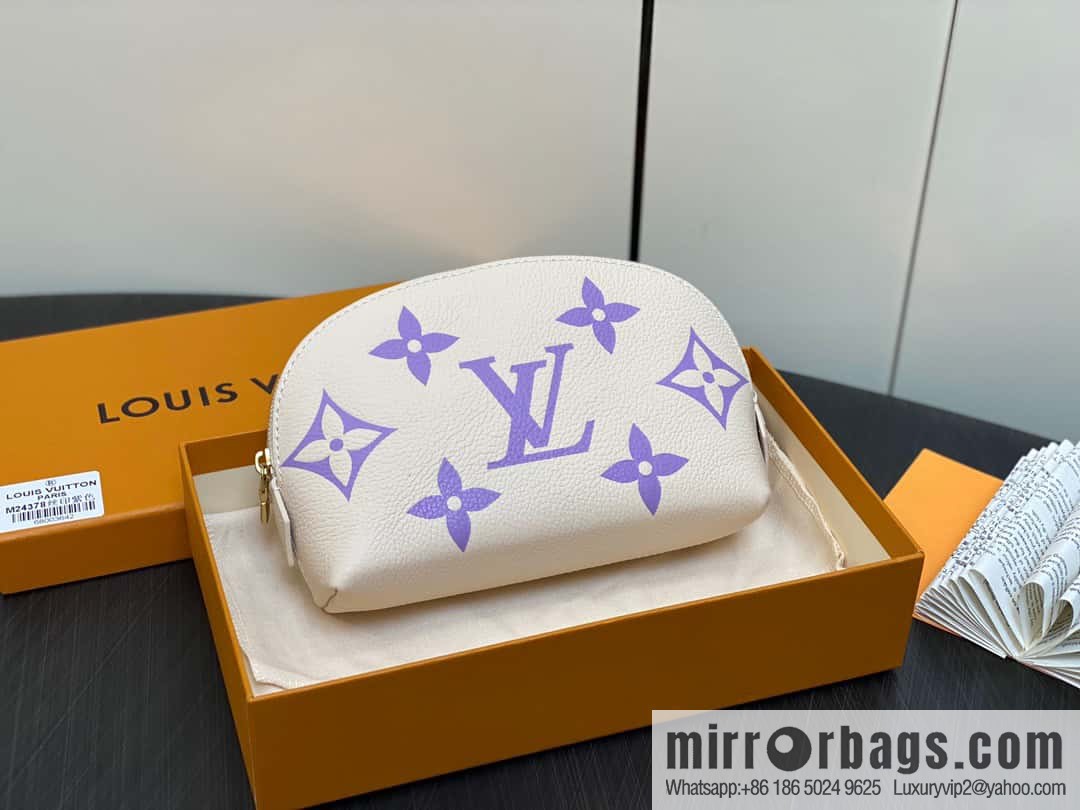 [Premium‑quality] M24378 silk screen purple, full leather pouch series By The Pool pouch