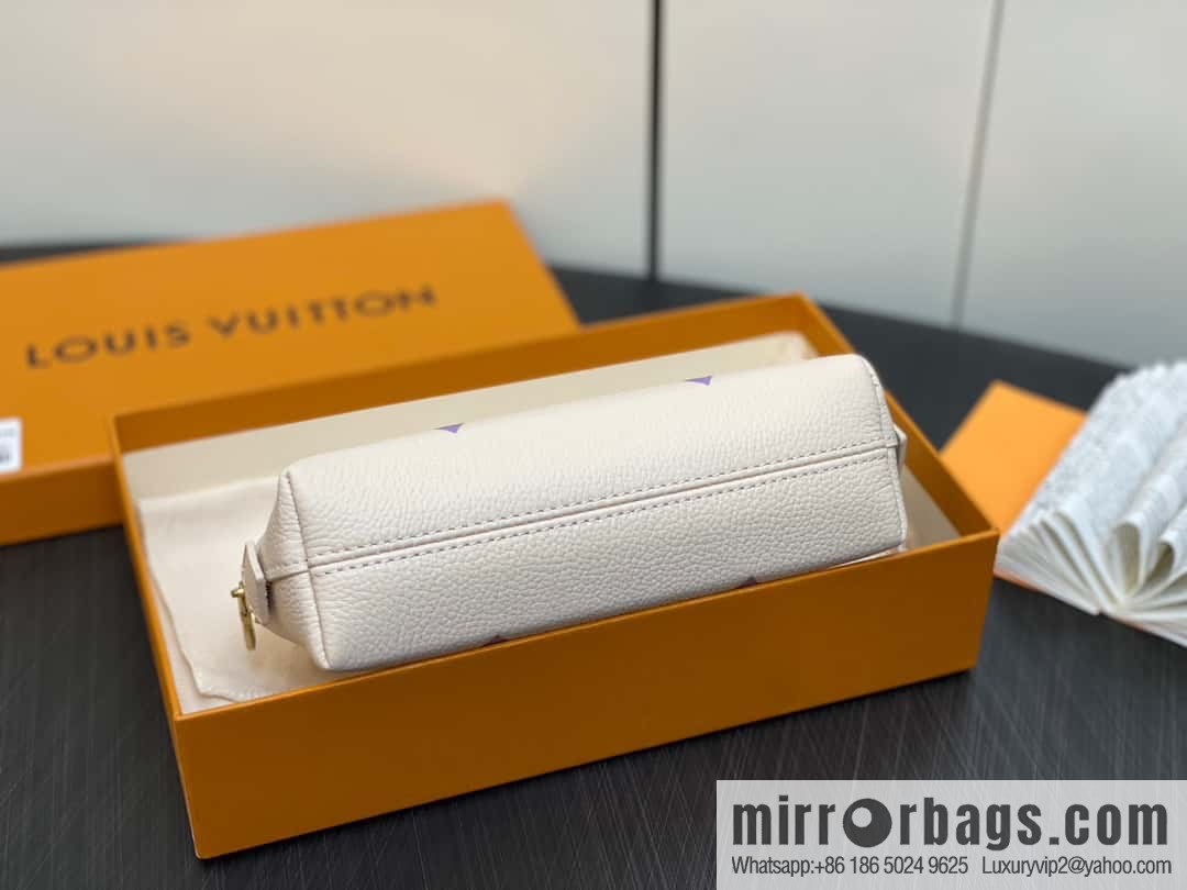 [Premium‑quality] M24378 silk screen purple, full leather pouch series By The Pool pouch