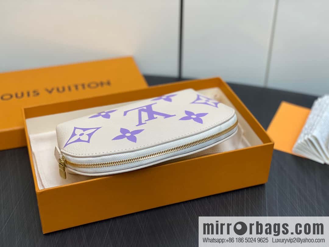 [Premium‑quality] M24378 silk screen purple, full leather pouch series By The Pool pouch