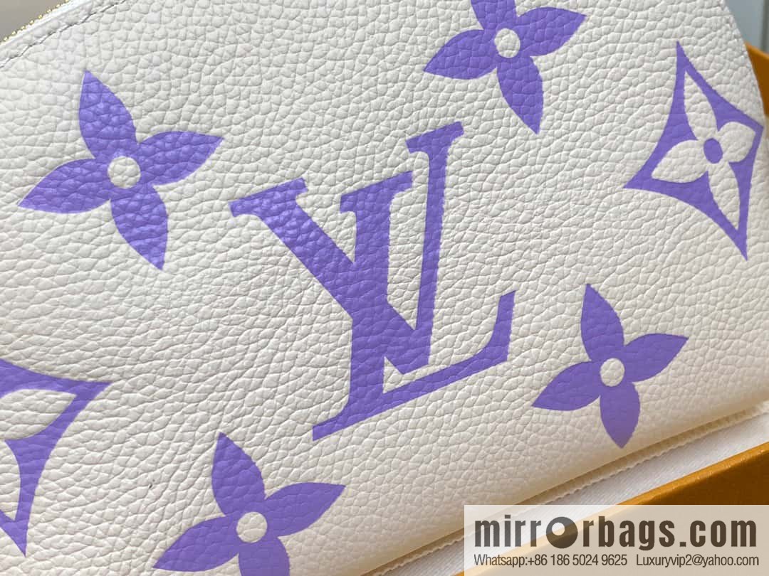 [Premium‑quality] M24378 silk screen purple, full leather pouch series By The Pool pouch