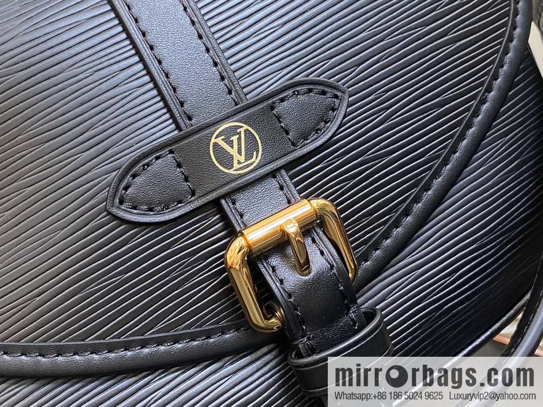 [Original single boutique] M23469 black epi series SAUMUR BB handbag