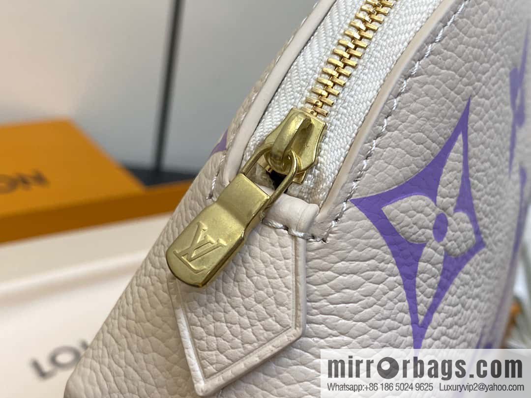 [Premium‑quality] M24378 silk screen purple, full leather pouch series By The Pool pouch