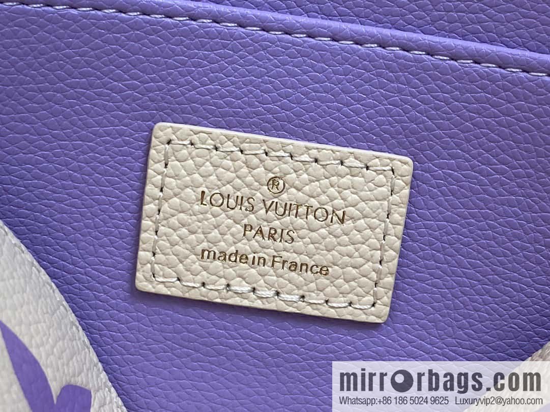 [Premium‑quality] M24378 silk screen purple, full leather pouch series By The Pool pouch
