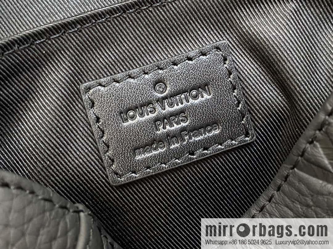 [Original order boutique] M82769 black full leather embossed, men's bag mini backpack series, autumn and winter new NANO CHRISTOPHER handbag