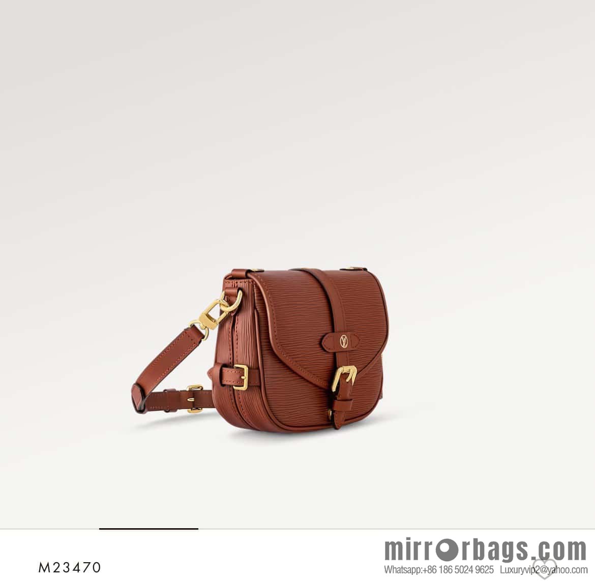 [Original order boutique] M23470 dark brown M23471 caramel M23469 epi saddle bag series SAUMUR BB handbag