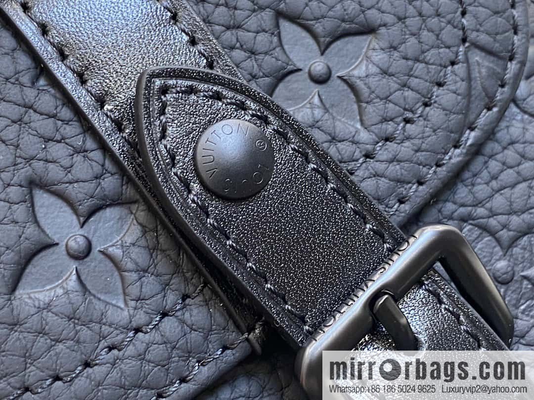 [Original order boutique] M82769 black full leather embossed, men's bag mini backpack series, autumn and winter new NANO CHRISTOPHER handbag