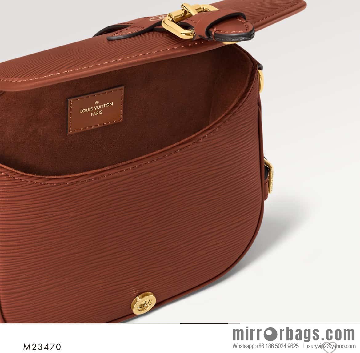 [Original order boutique] M23470 dark brown M23471 caramel M23469 epi saddle bag series SAUMUR BB handbag