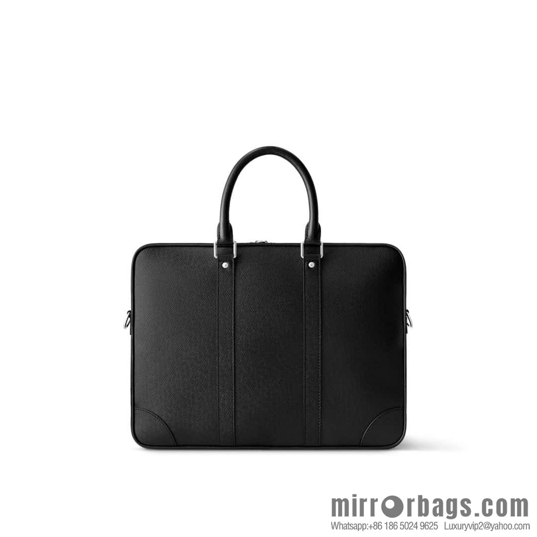 [Original order boutique] M30967 black full leather cross pattern briefcase series, this Voyage large briefcase