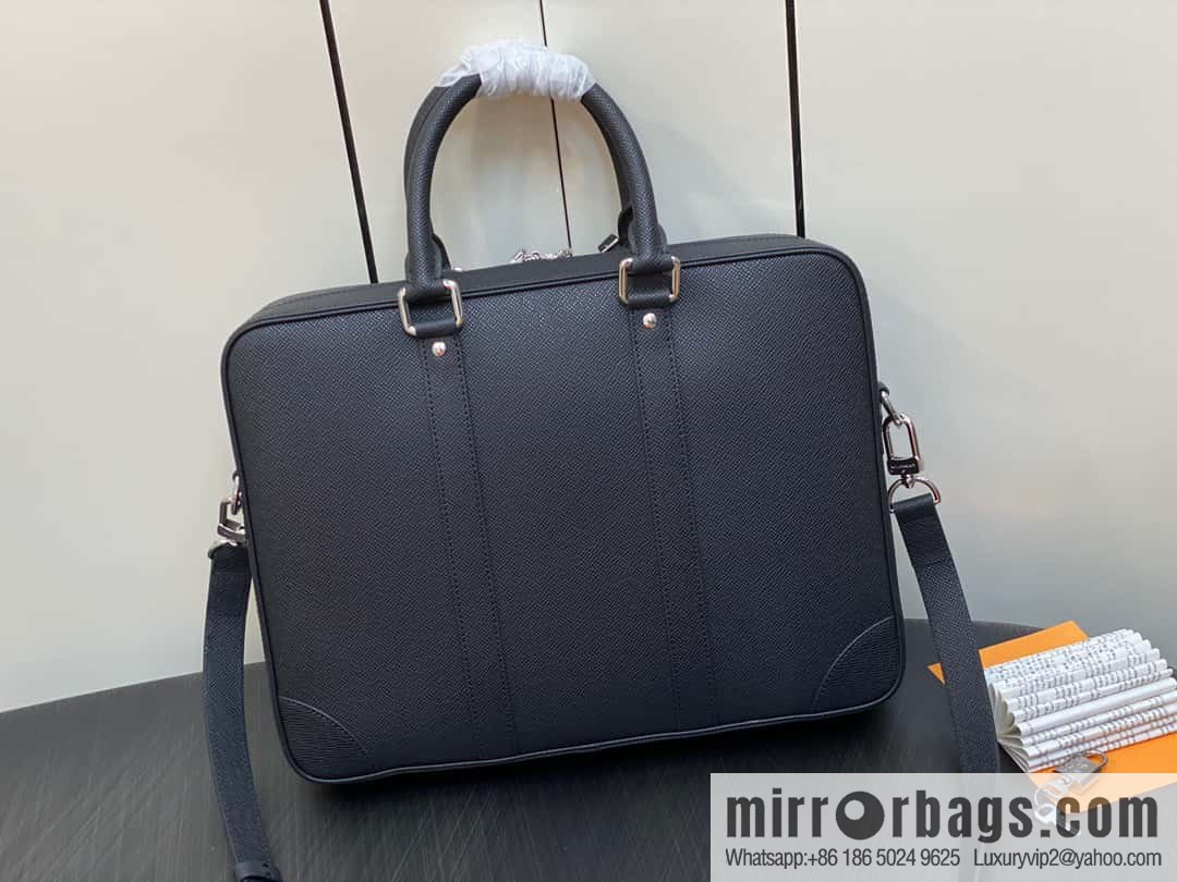 [Original order boutique] M30967 black full leather cross pattern briefcase series, this Voyage large briefcase