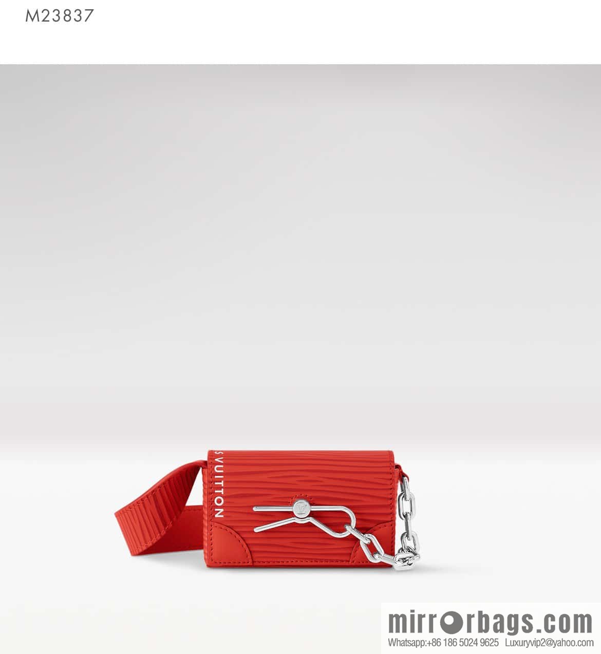 [Original order boutique] M23837 red full leather epi mini men's bag, tip bag micro steamer handbag