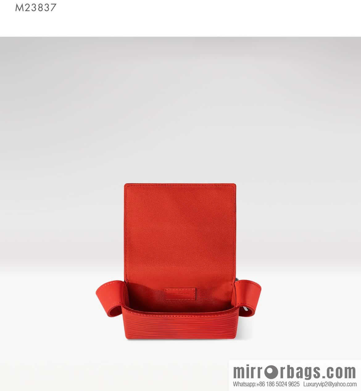 [Original order boutique] M23837 red full leather epi mini men's bag, tip bag micro steamer handbag