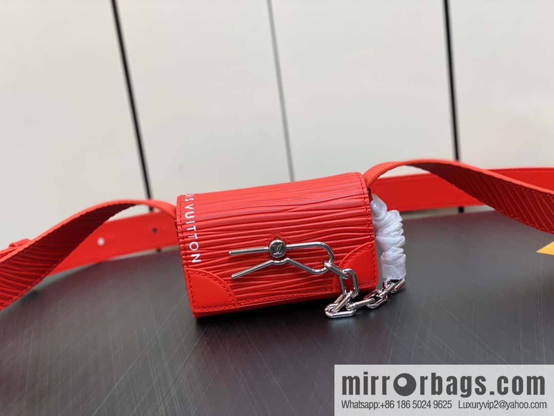 [Original order boutique] M23837 red full leather epi mini men's bag, tip bag micro steamer handbag
