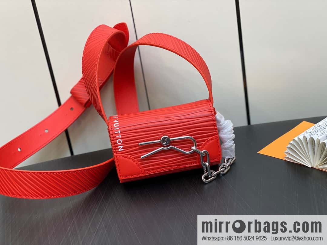 [Original order boutique] M23837 red full leather epi mini men's bag, tip bag micro steamer handbag