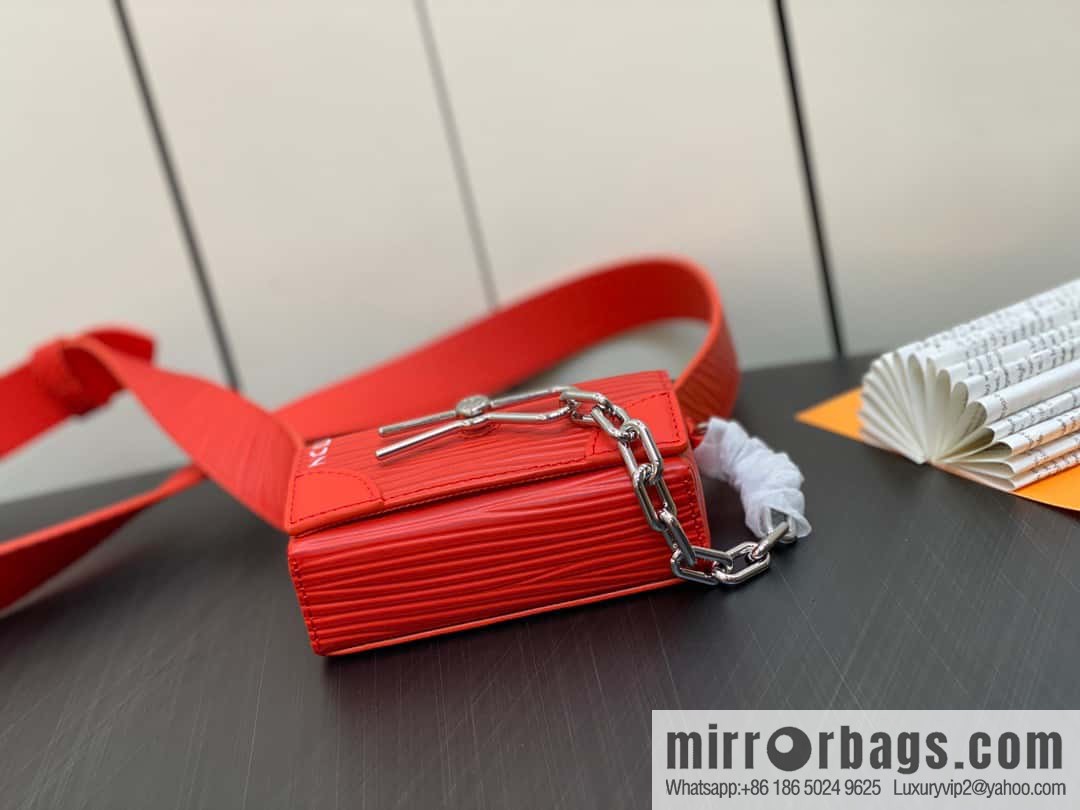 [Original order boutique] M23837 red full leather epi mini men's bag, tip bag micro steamer handbag