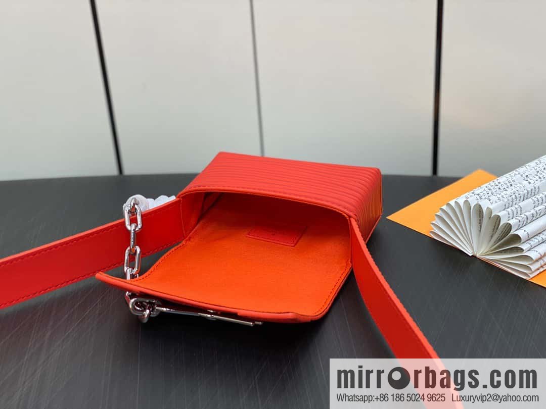 [Original order boutique] M23837 red full leather epi mini men's bag, tip bag micro steamer handbag
