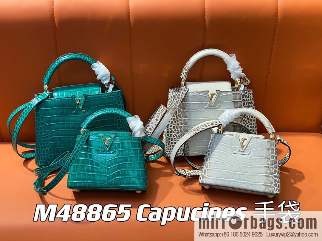 [Original order boutique] M48865 Himalayan, crocodile pattern full leather cap that English series Capucines BB handbag