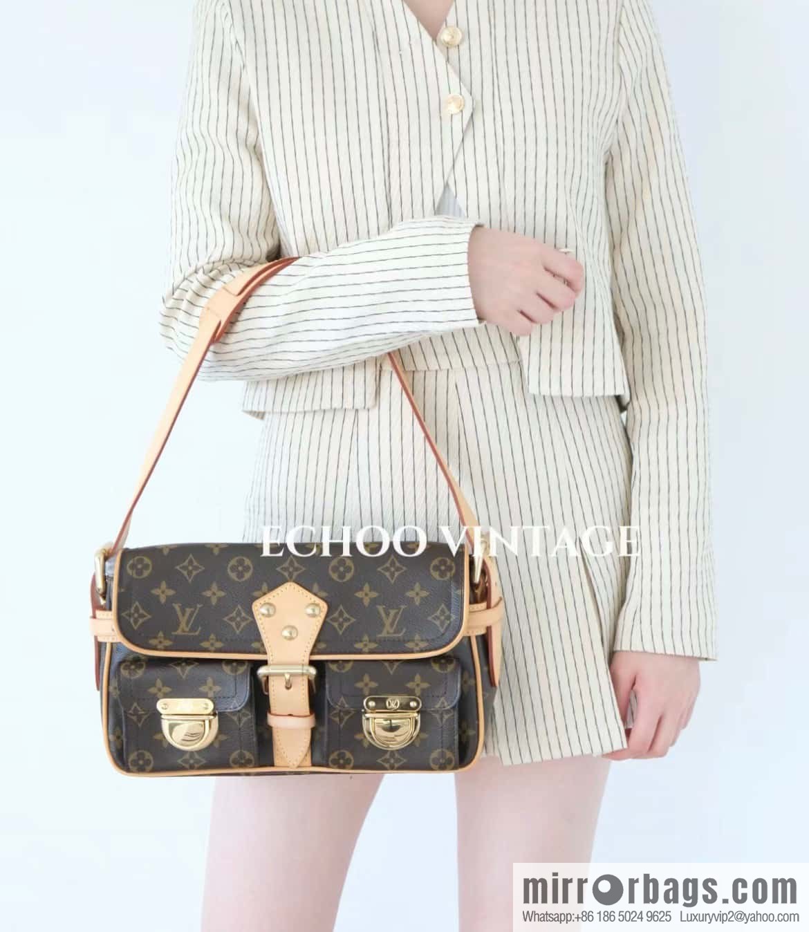 [Original single boutique] M40027 monogram medieval Manhattan shoulder bag series Vintage handbag Manhattan Seine portable shoulder armpit bag