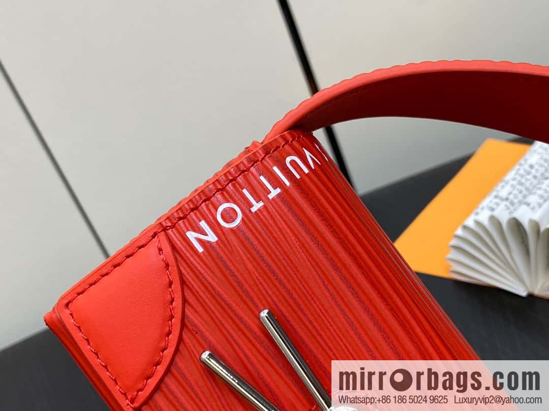 [Original order boutique] M23837 red full leather epi mini men's bag, tip bag micro steamer handbag