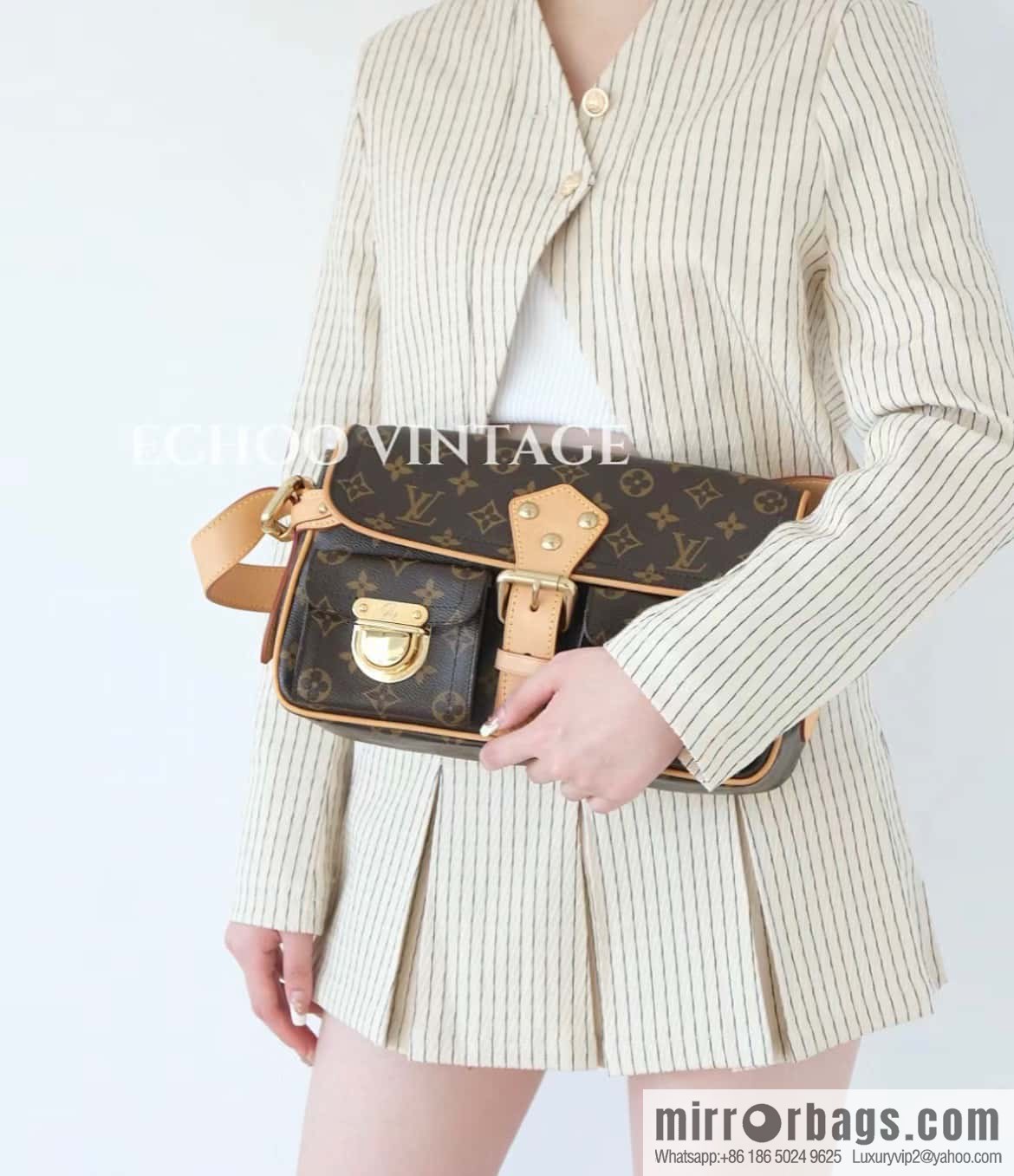 [Original single boutique] M40027 monogram medieval Manhattan shoulder bag series Vintage handbag Manhattan Seine portable shoulder armpit bag