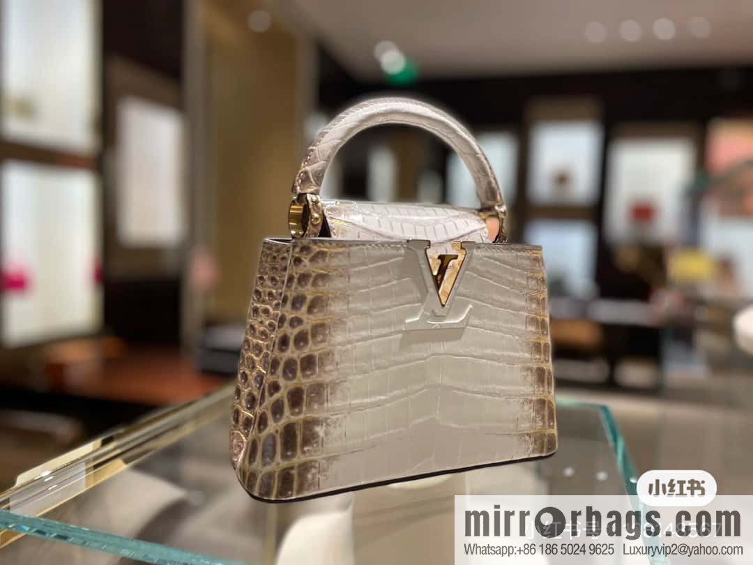 [Original order boutique] M48865 Himalayan, crocodile pattern full leather cap that English series Capucines mini handbag