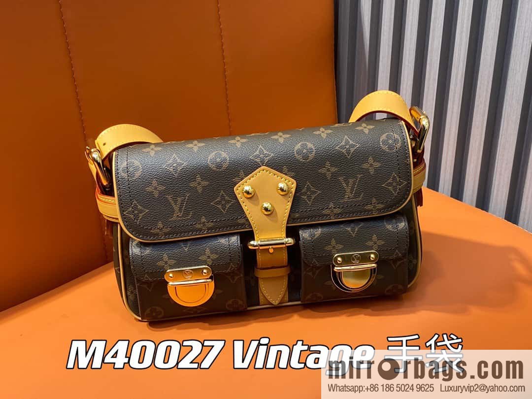 [Original single boutique] M40027 monogram medieval Manhattan shoulder bag series Vintage handbag Manhattan Seine portable shoulder armpit bag