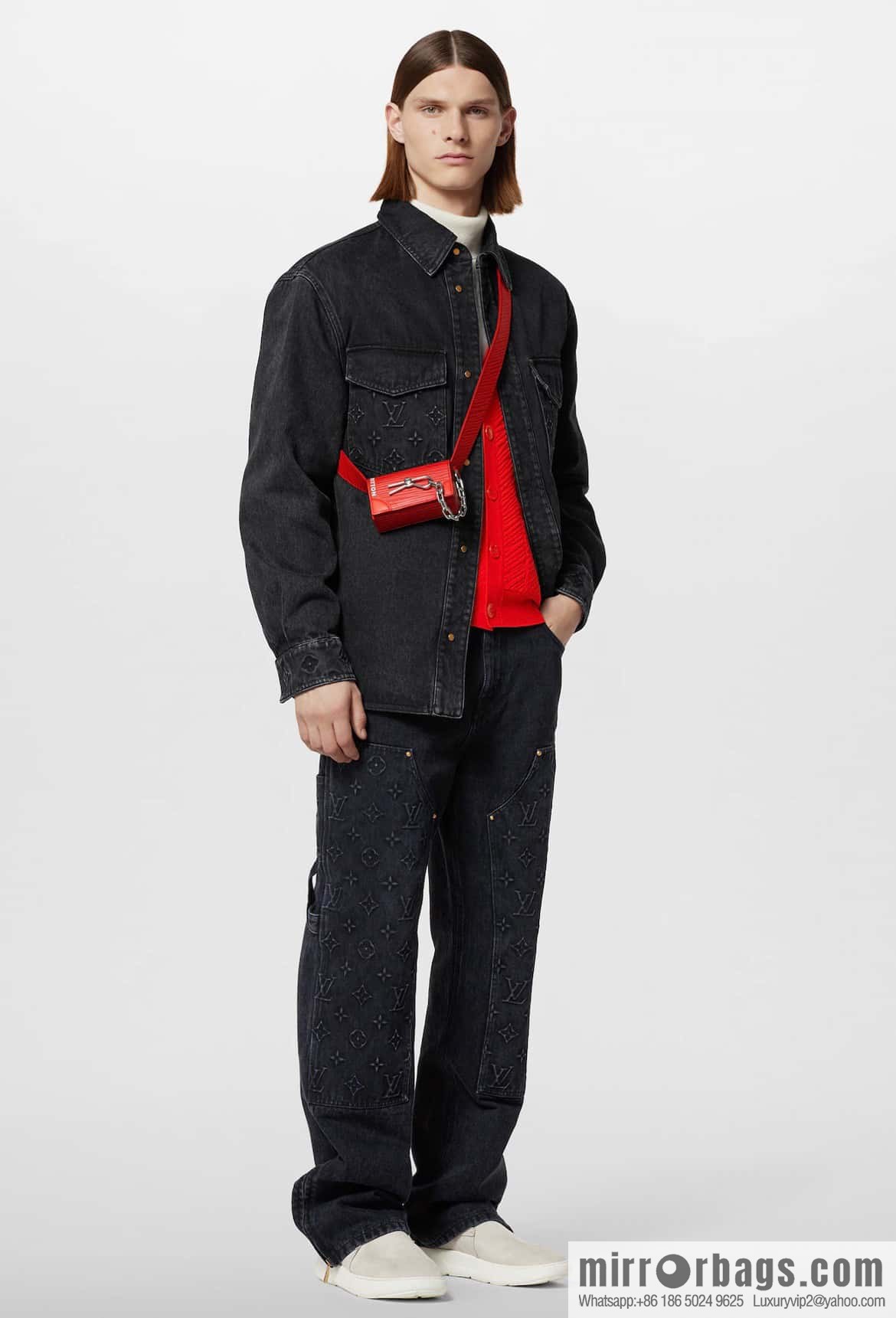 [Original order boutique] M23837 red full leather epi mini men's bag, tip bag micro steamer handbag