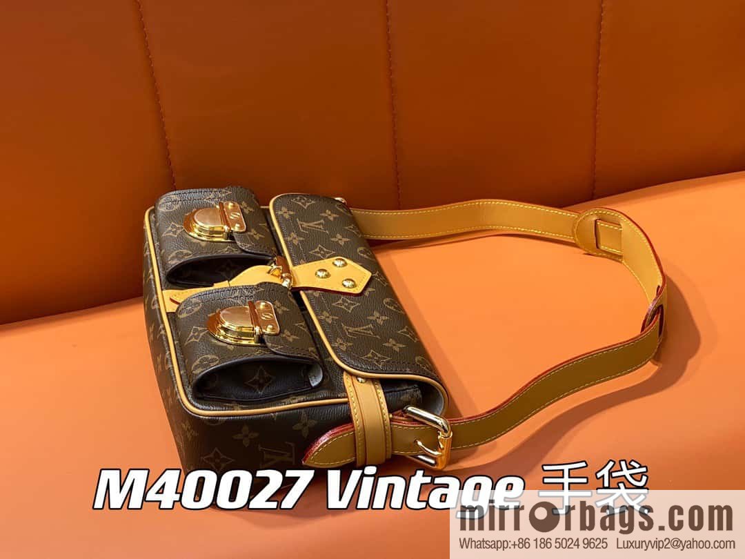 [Original single boutique] M40027 monogram medieval Manhattan shoulder bag series Vintage handbag Manhattan Seine portable shoulder armpit bag