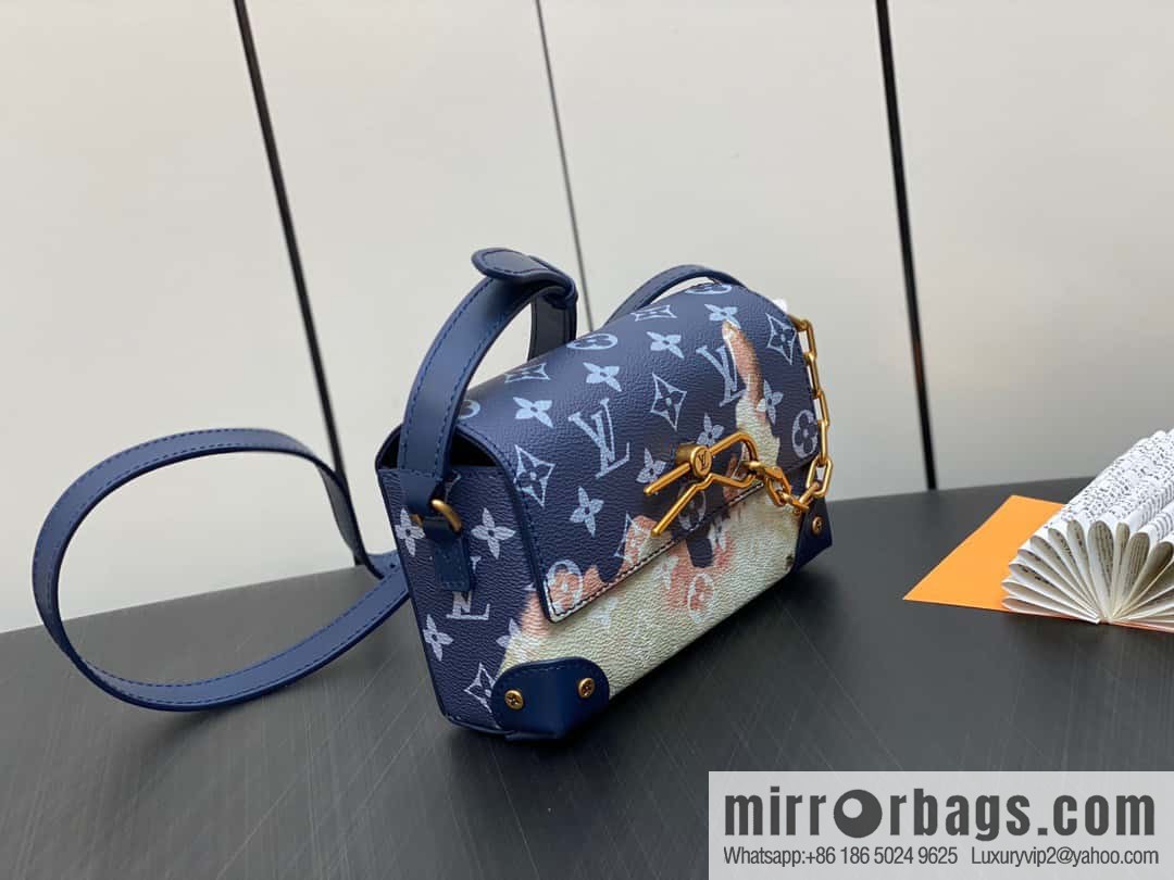 [Original order boutique] M82900 blue flame, men's bag messenger bag series, new Steamer series messenger bag