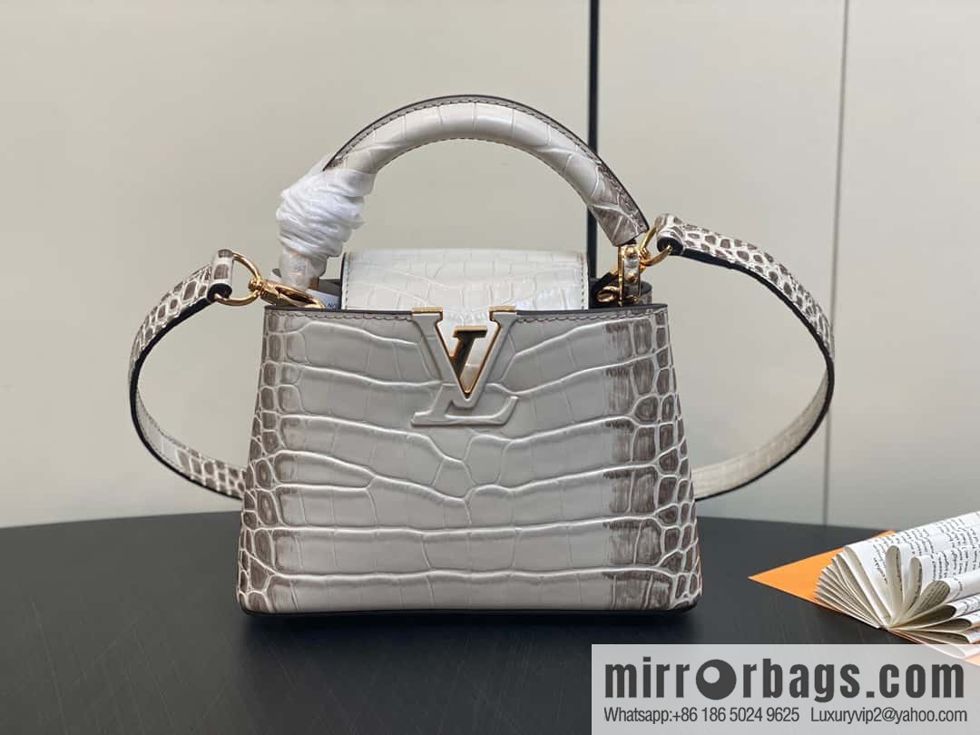 [Original order boutique] M48865 Himalayan, crocodile pattern full leather cap that English series Capucines mini handbag