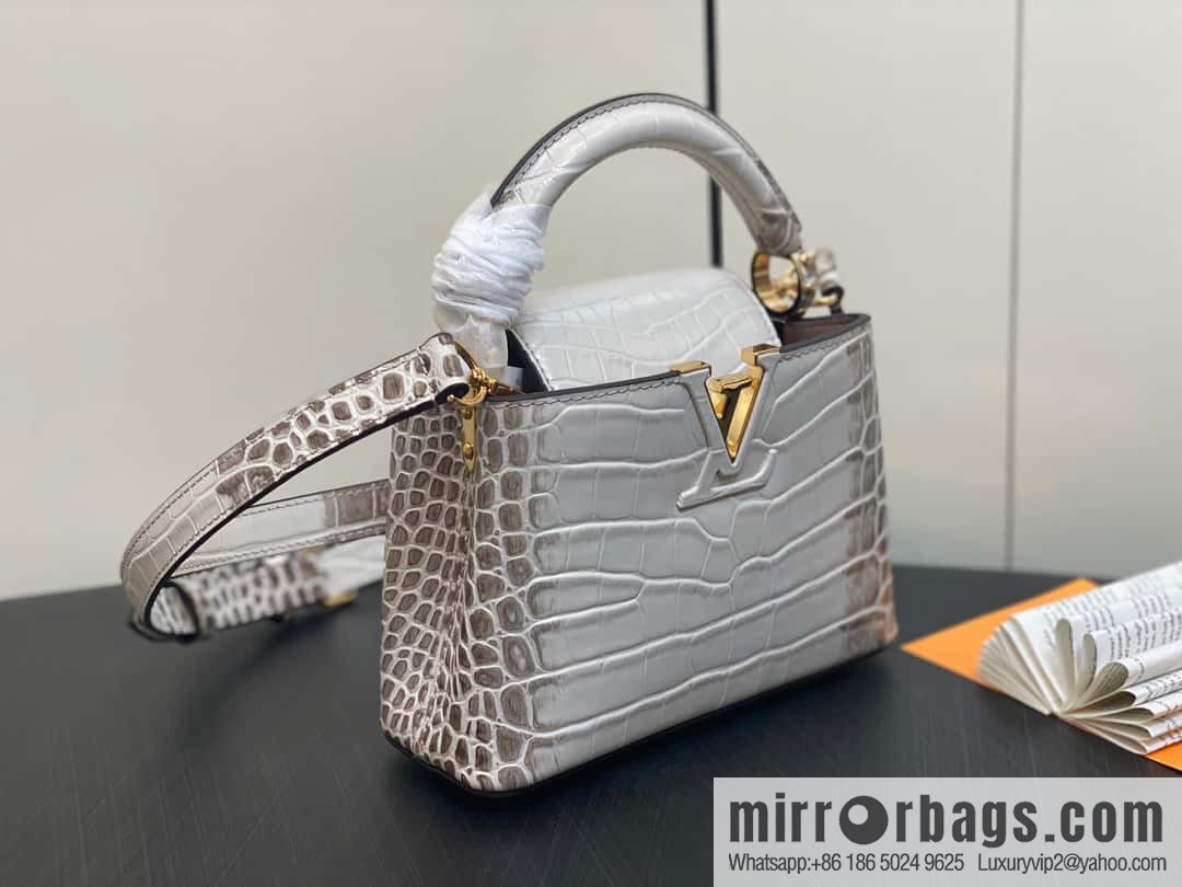 [Original order boutique] M48865 Himalayan, crocodile pattern full leather cap that English series Capucines mini handbag
