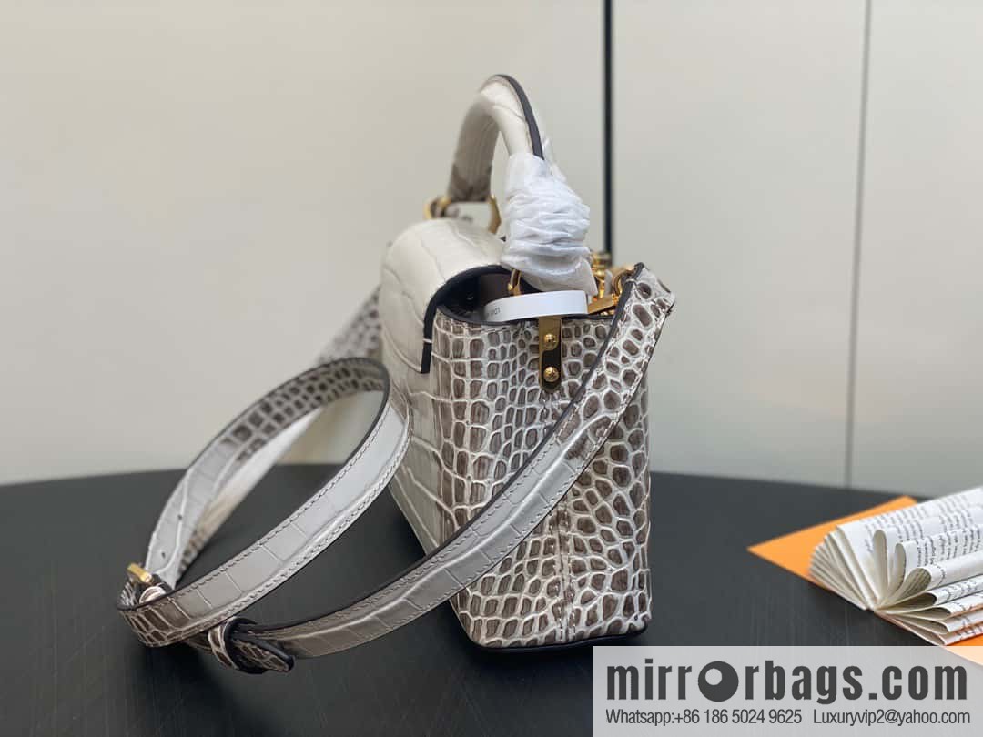 [Original order boutique] M48865 Himalayan, crocodile pattern full leather cap that English series Capucines mini handbag