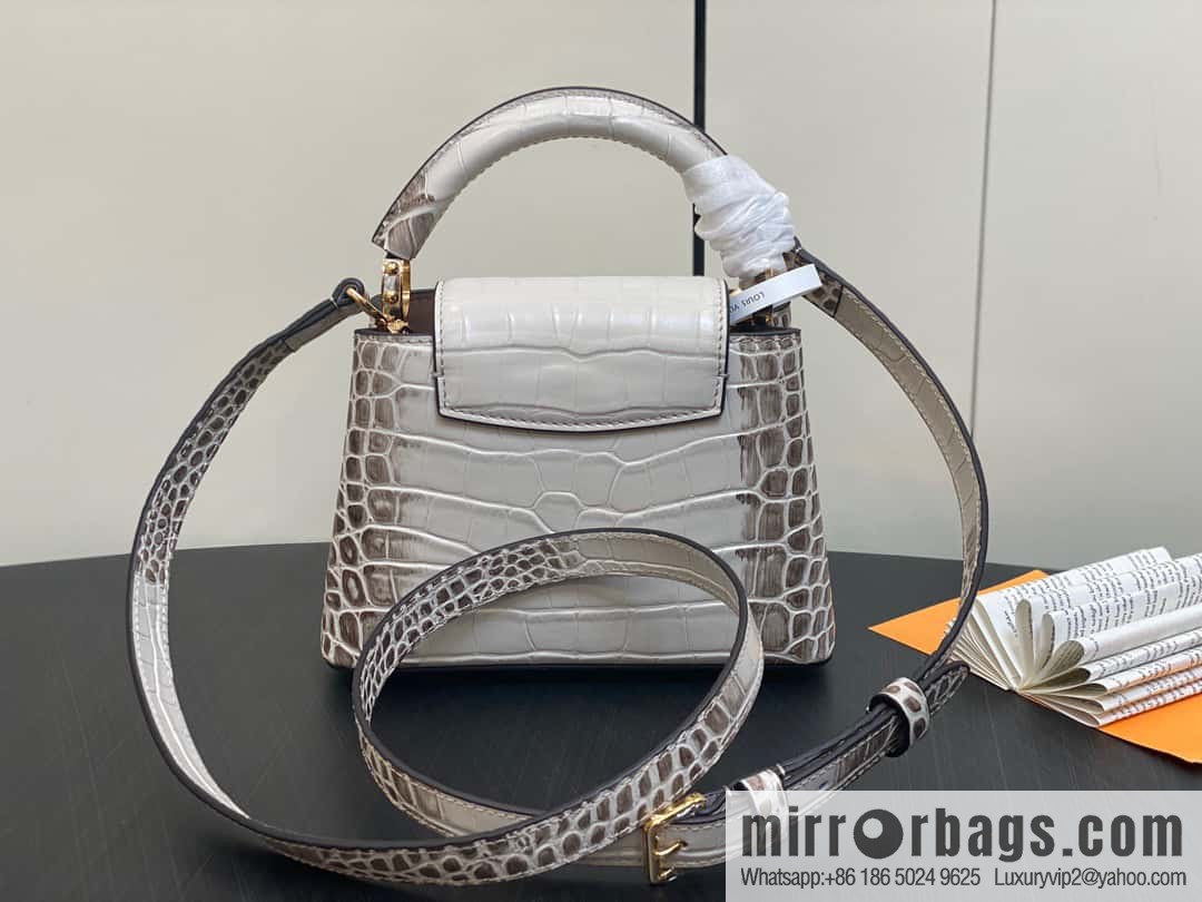 [Original order boutique] M48865 Himalayan, crocodile pattern full leather cap that English series Capucines mini handbag