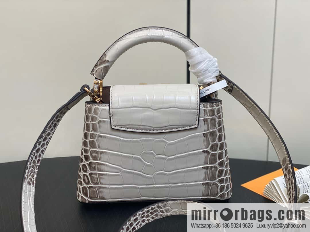 [Original order boutique] M48865 Himalayan, crocodile pattern full leather cap that English series Capucines mini handbag