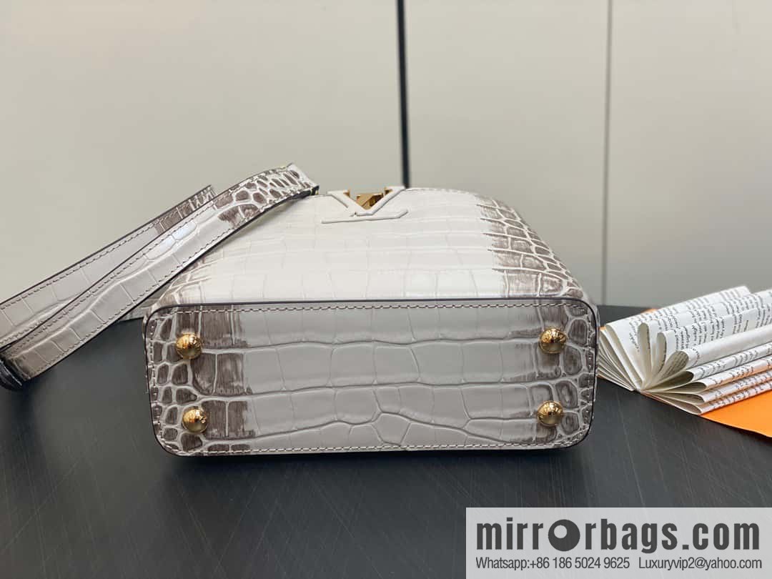 [Original order boutique] M48865 Himalayan, crocodile pattern full leather cap that English series Capucines mini handbag