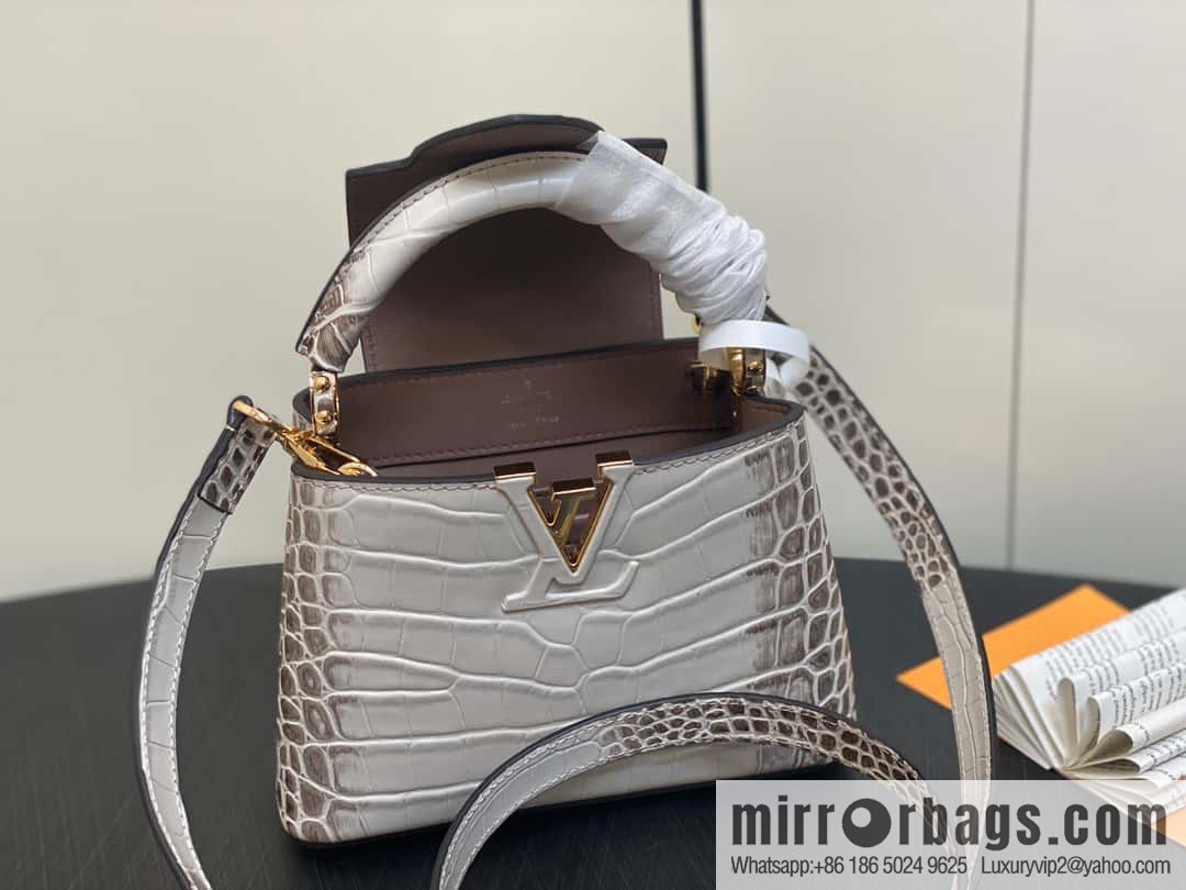 [Original order boutique] M48865 Himalayan, crocodile pattern full leather cap that English series Capucines mini handbag