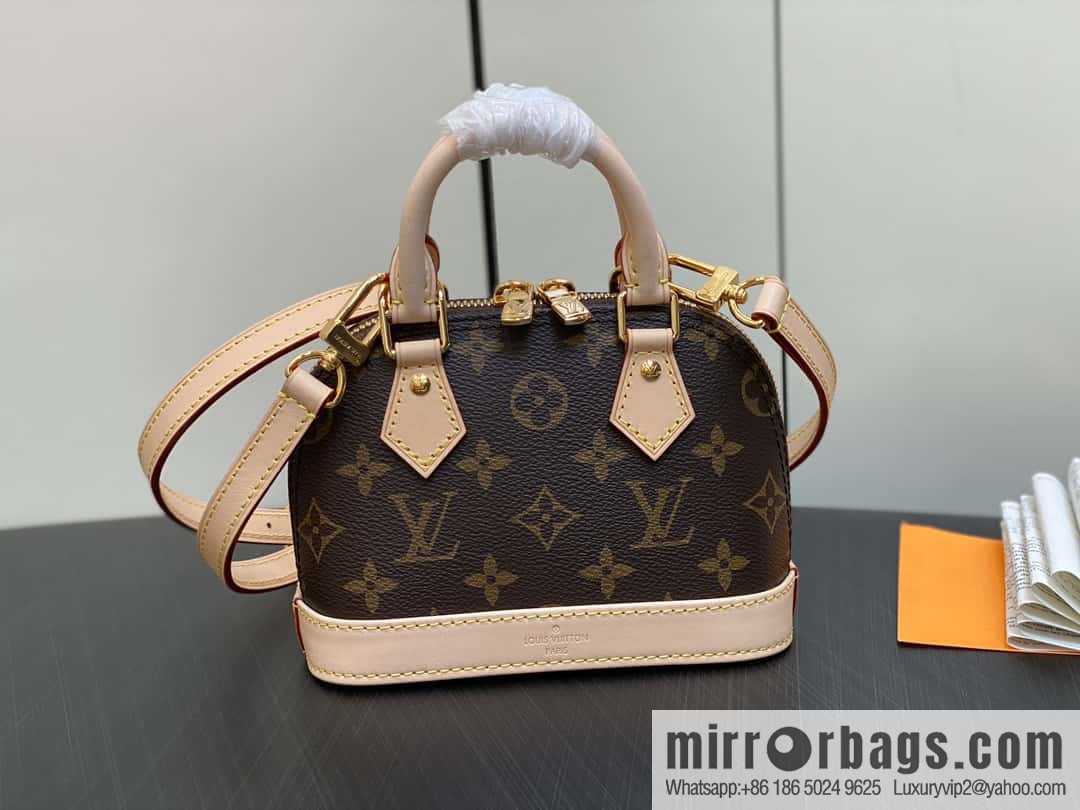 [Original single boutique] M82717 monogram mini shell bag series New launch Nano Alma handbag