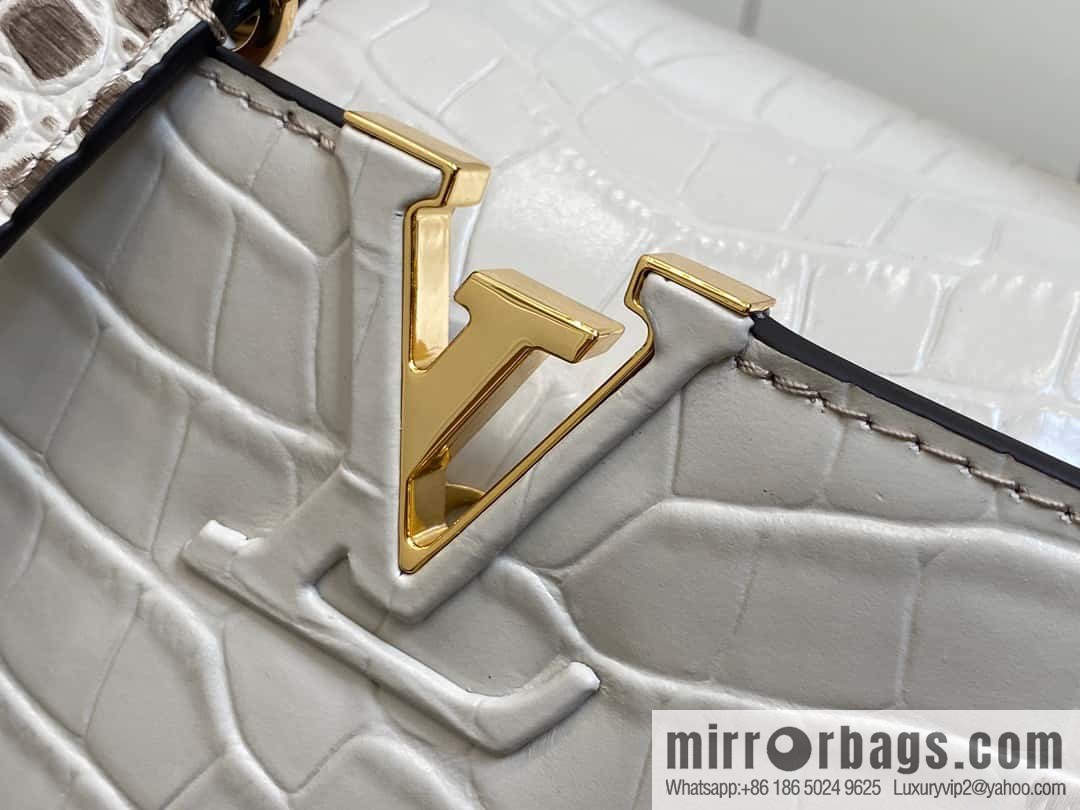 [Original order boutique] M48865 Himalayan, crocodile pattern full leather cap that English series Capucines mini handbag