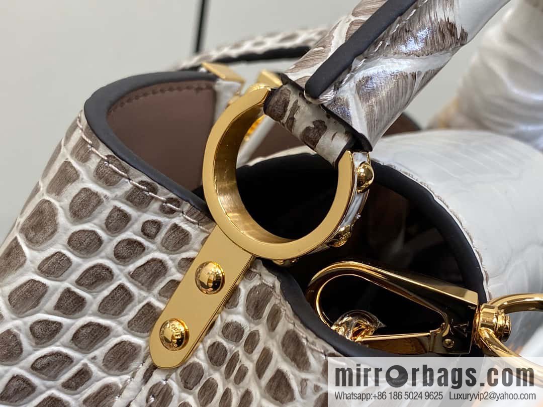 [Original order boutique] M48865 Himalayan, crocodile pattern full leather cap that English series Capucines mini handbag