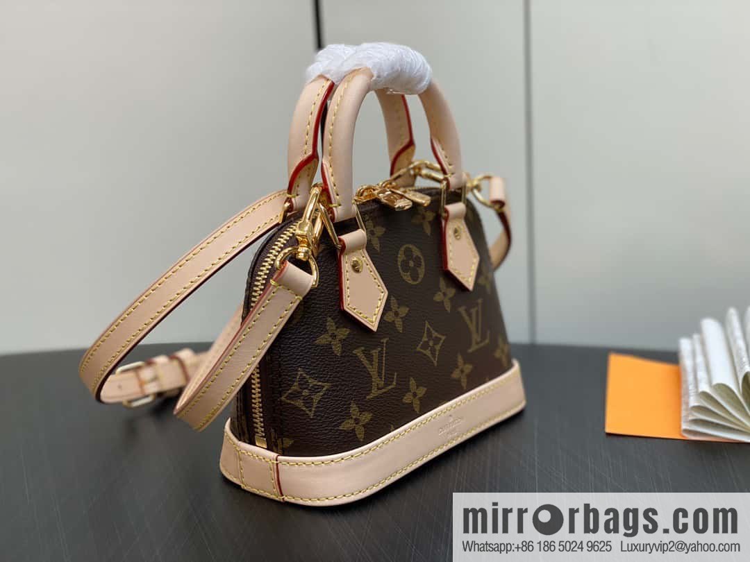 [Original single boutique] M82717 monogram mini shell bag series New launch Nano Alma handbag