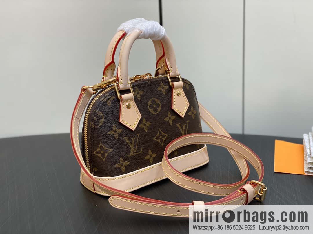 [Original single boutique] M82717 monogram mini shell bag series New launch Nano Alma handbag