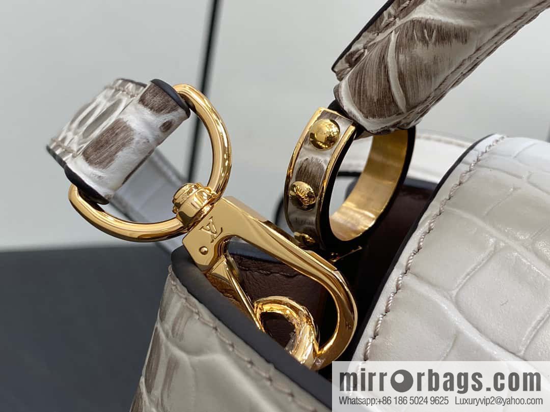 [Original order boutique] M48865 Himalayan, crocodile pattern full leather cap that English series Capucines mini handbag