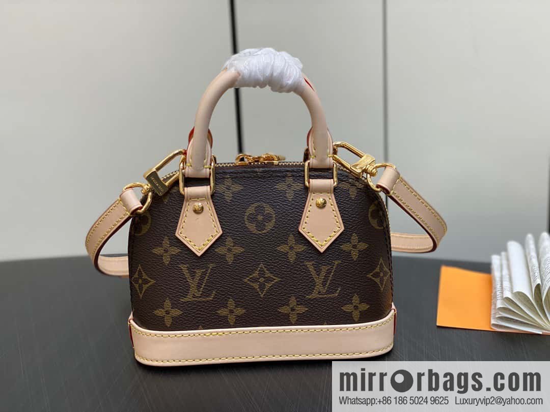 [Original single boutique] M82717 monogram mini shell bag series New launch Nano Alma handbag