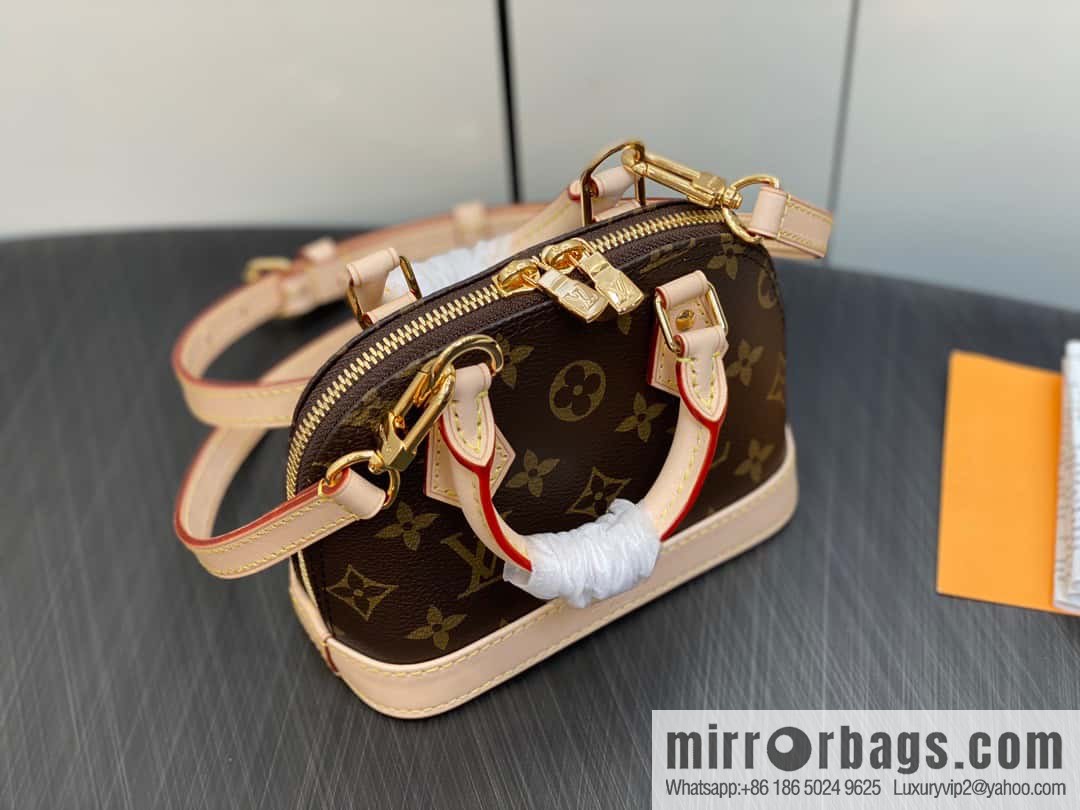 [Original single boutique] M82717 monogram mini shell bag series New launch Nano Alma handbag