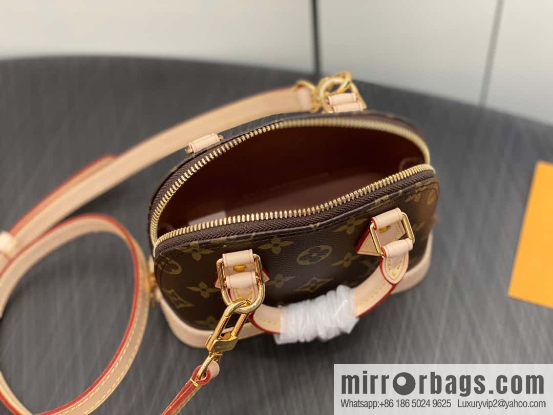 [Original single boutique] M82717 monogram mini shell bag series New launch Nano Alma handbag