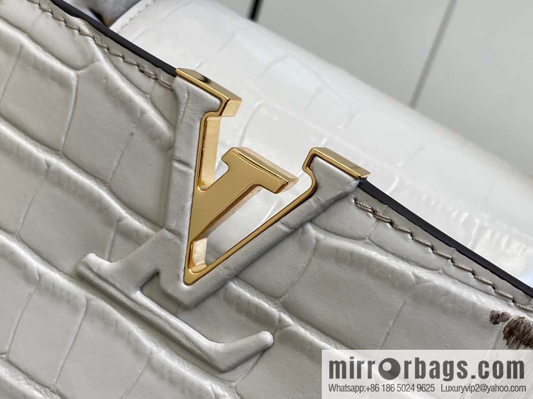 [Original order boutique] M48865 Himalayan, crocodile pattern full leather cap that English series Capucines BB handbag
