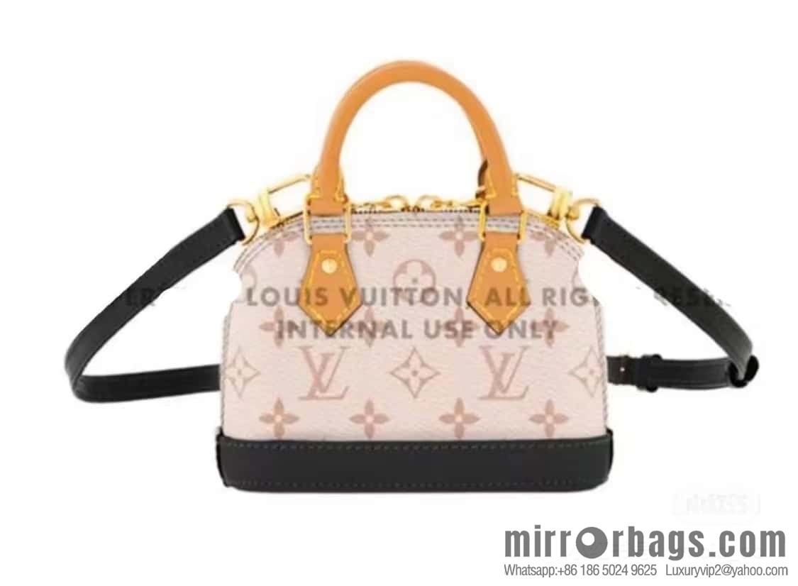 [Original single boutique] M82717 white flower mini shell bag series New launch Nano Alma handbag