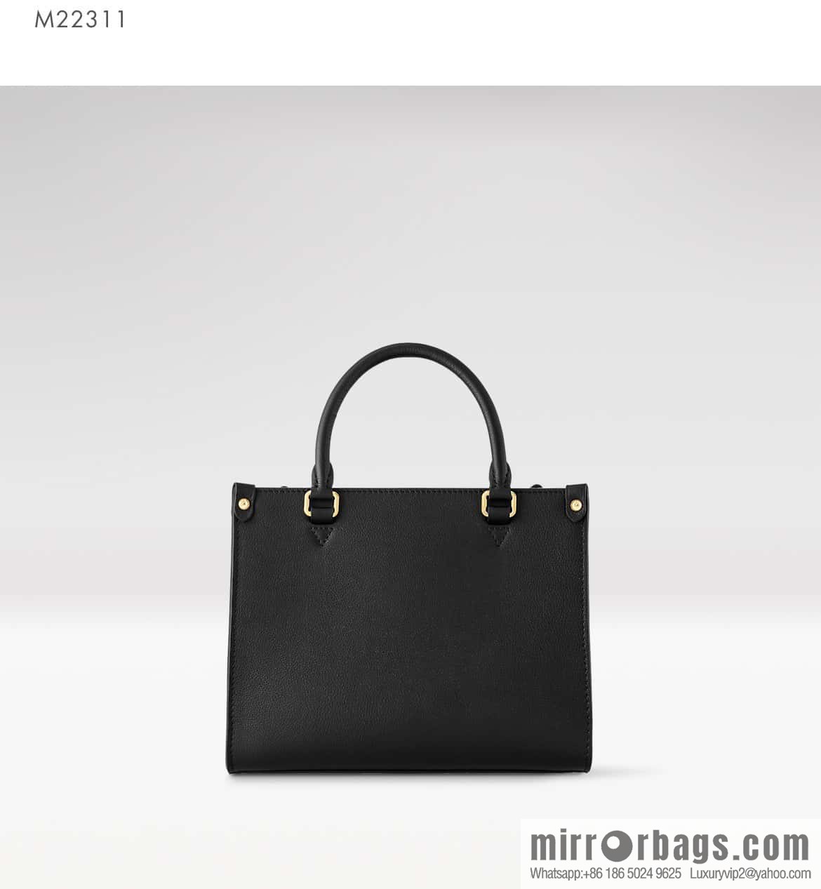 [Original order boutique] M22311 black full leather square bag series Lock & Go handbag M23637