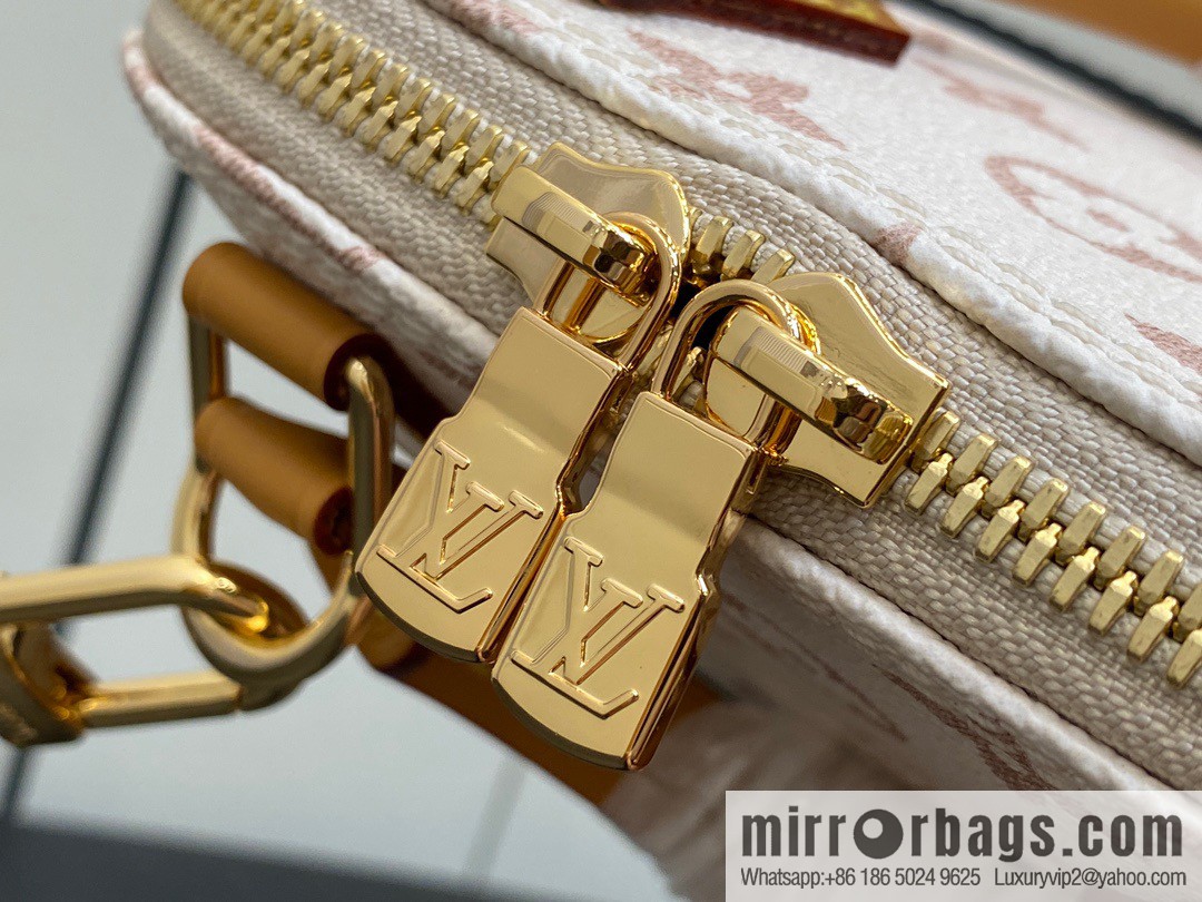 [Original single boutique] M82717 white flower mini shell bag series New launch Nano Alma handbag
