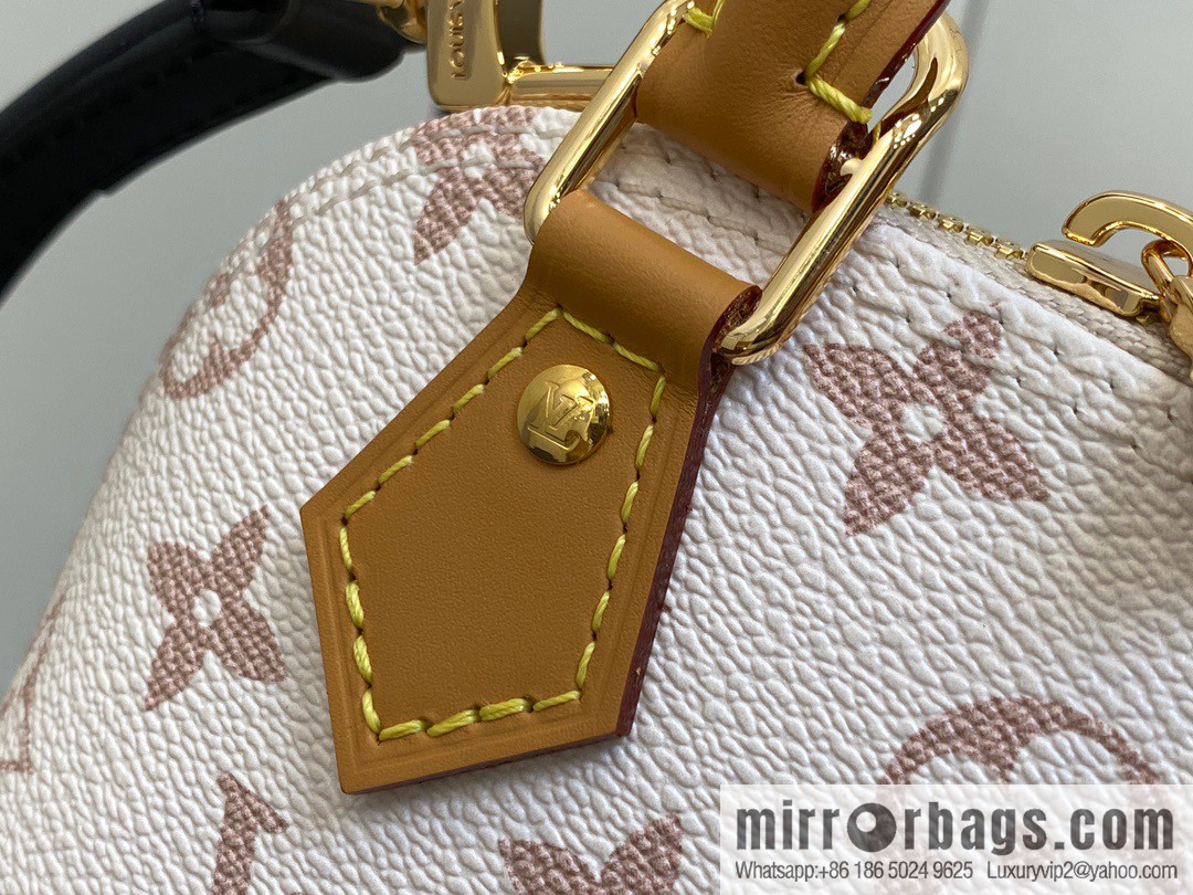 [Original single boutique] M82717 white flower mini shell bag series New launch Nano Alma handbag
