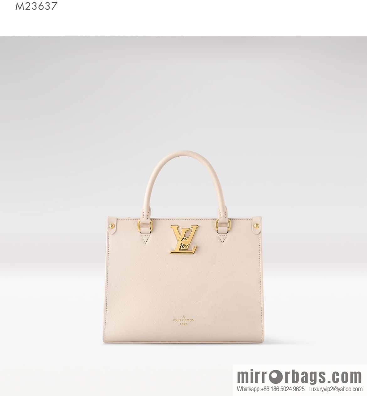 [Original order boutique] M23637 white, full leather square bag series Lock & Go handbag M22311